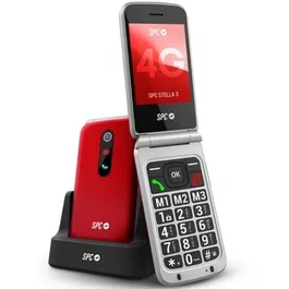 SPC Stella 3 Teléfono Móvil para Personas Mayores - 4G, Teclas Grandes, Botón SOS, Menú Sencillo, Batería 9 Días, Rojo - 2339R